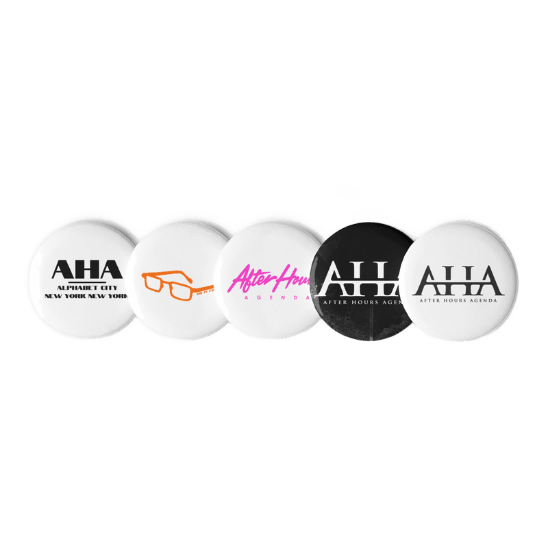 Set (#2) of pin buttons