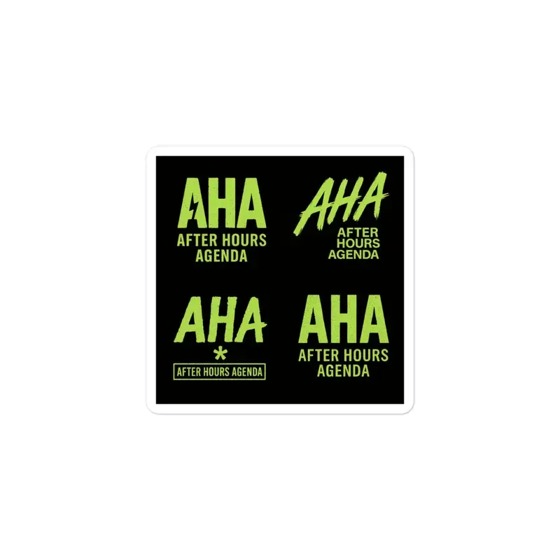 Branded Black Bubble-free Stickers