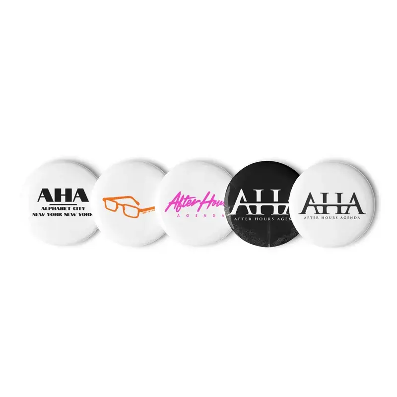 Set (#2) of pin buttons
