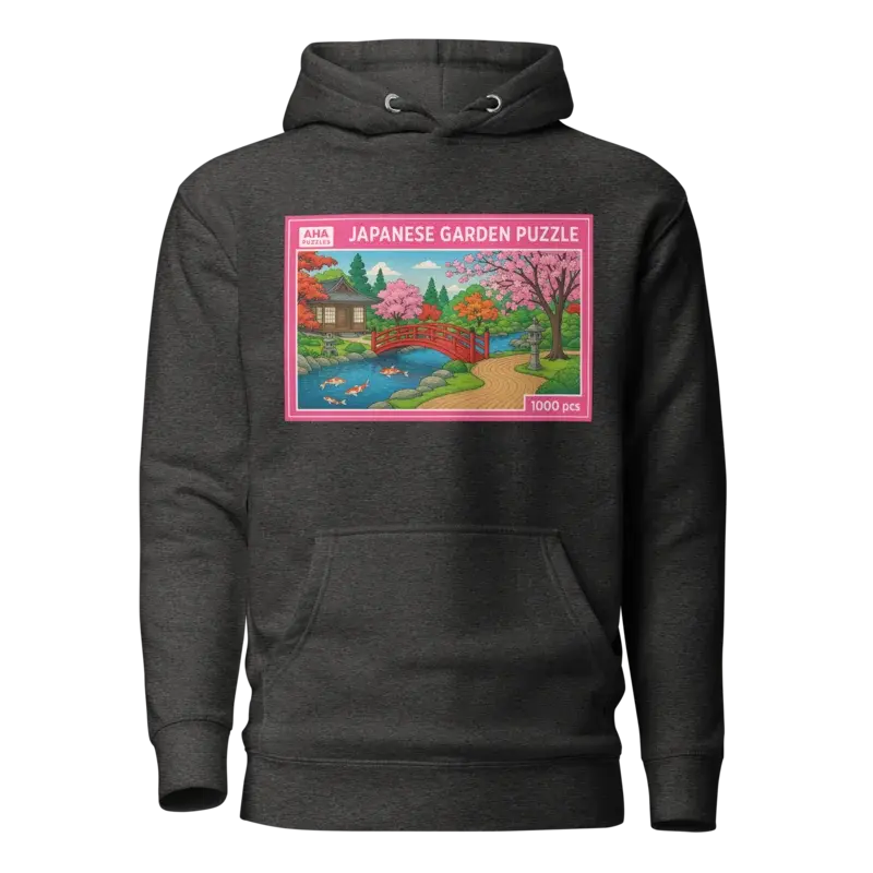 Japanese Garden Puzzle - Charcoal Unisex Hoodie