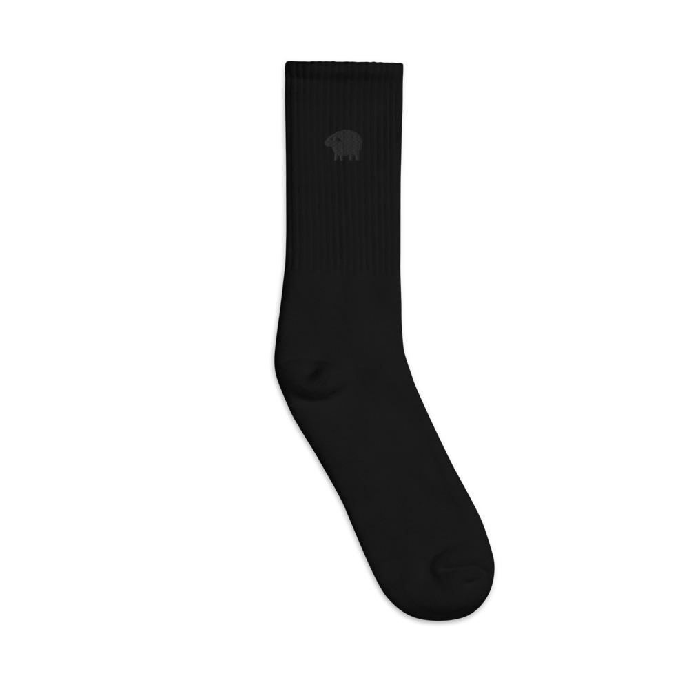 Black Sheep Embroidered Crew Socks