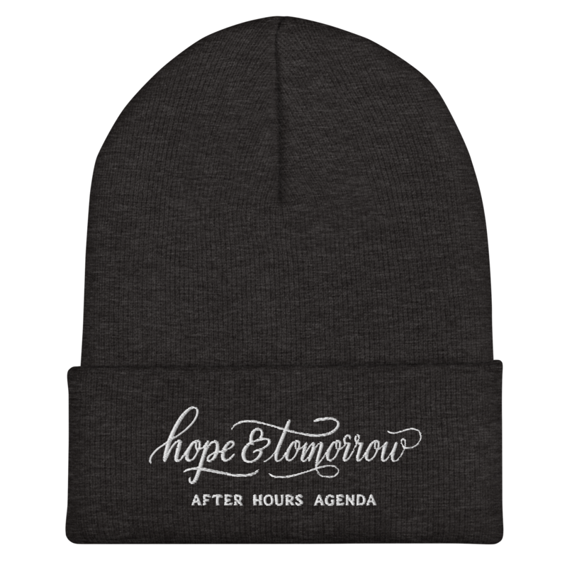 Hope and Tomorrow - Dark Grey Cuffed Beanie