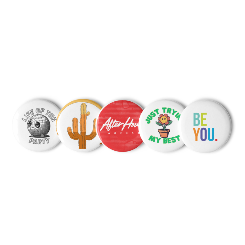 Set (#1) of pin buttons